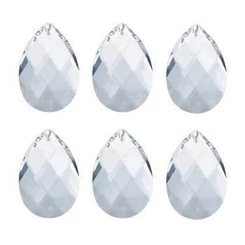 

H&D 5pcs 2inches Clear Chandelier Crystal Prisms Pendants Crystal Suncatcher