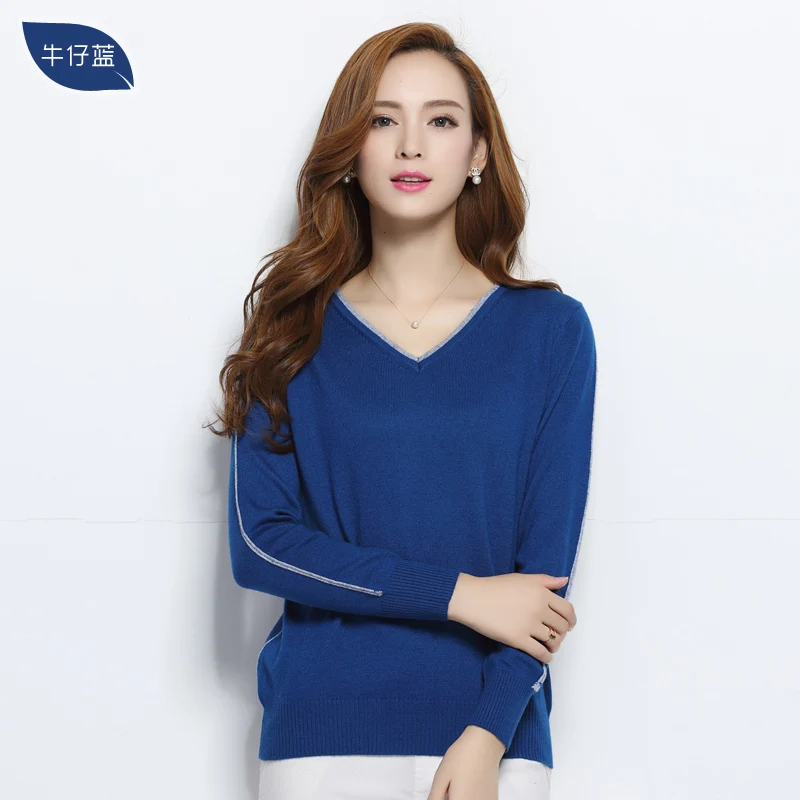 ZEHANGSEA-Women's fashion wool V-neck sweater elegant solid color high-quality sweater office women's basic pullover 12 colors
