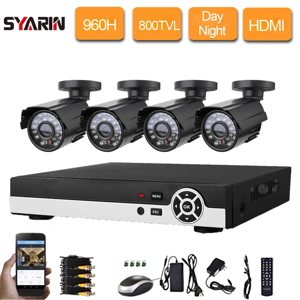 

8CH CCTV DVR Camera System With 4CH Outdoor Waterproof Night Vision Metal Camera Video Kit 8CH DVR System Surveillance Set
