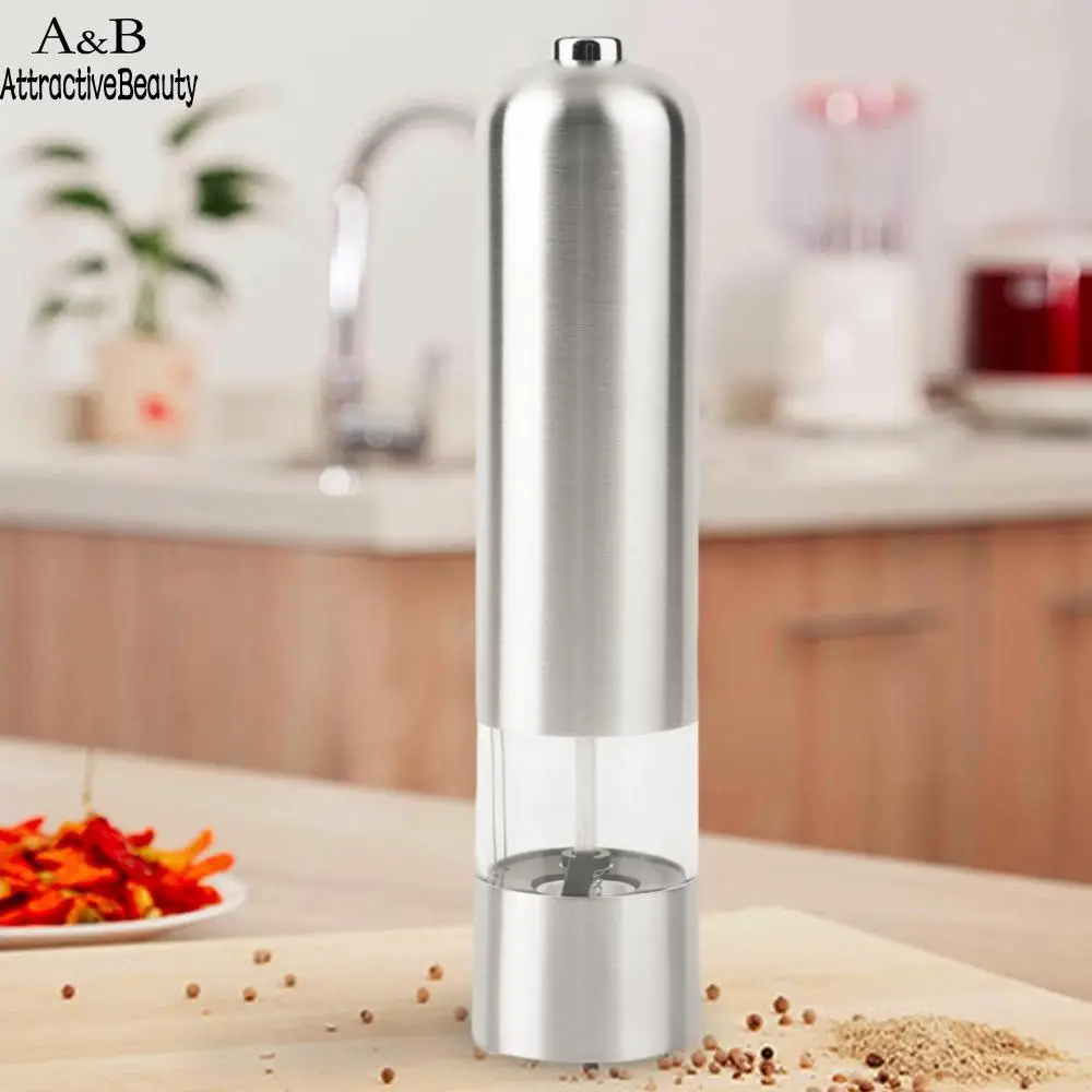 Spice Electric Salt Tool Grinder Kitchen Steel Muller Pepper 1Pc Mill Stainless | Дом и сад