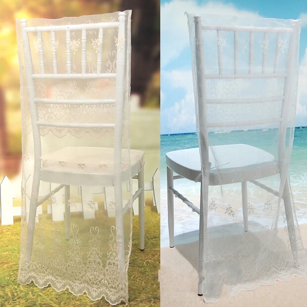 Idyllic Simple Style White Lace Seat Back Cover Wedding Banquet Idyllic Simple Style White Lace Seat Back Cover Wedding Banquet Chair Covers Supplies Black And