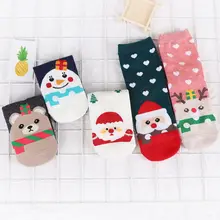 Модные женские рождественские хлопковые короткие носки с лосем зимние носки милые забавные счастье кавай подарок на год для мужчин