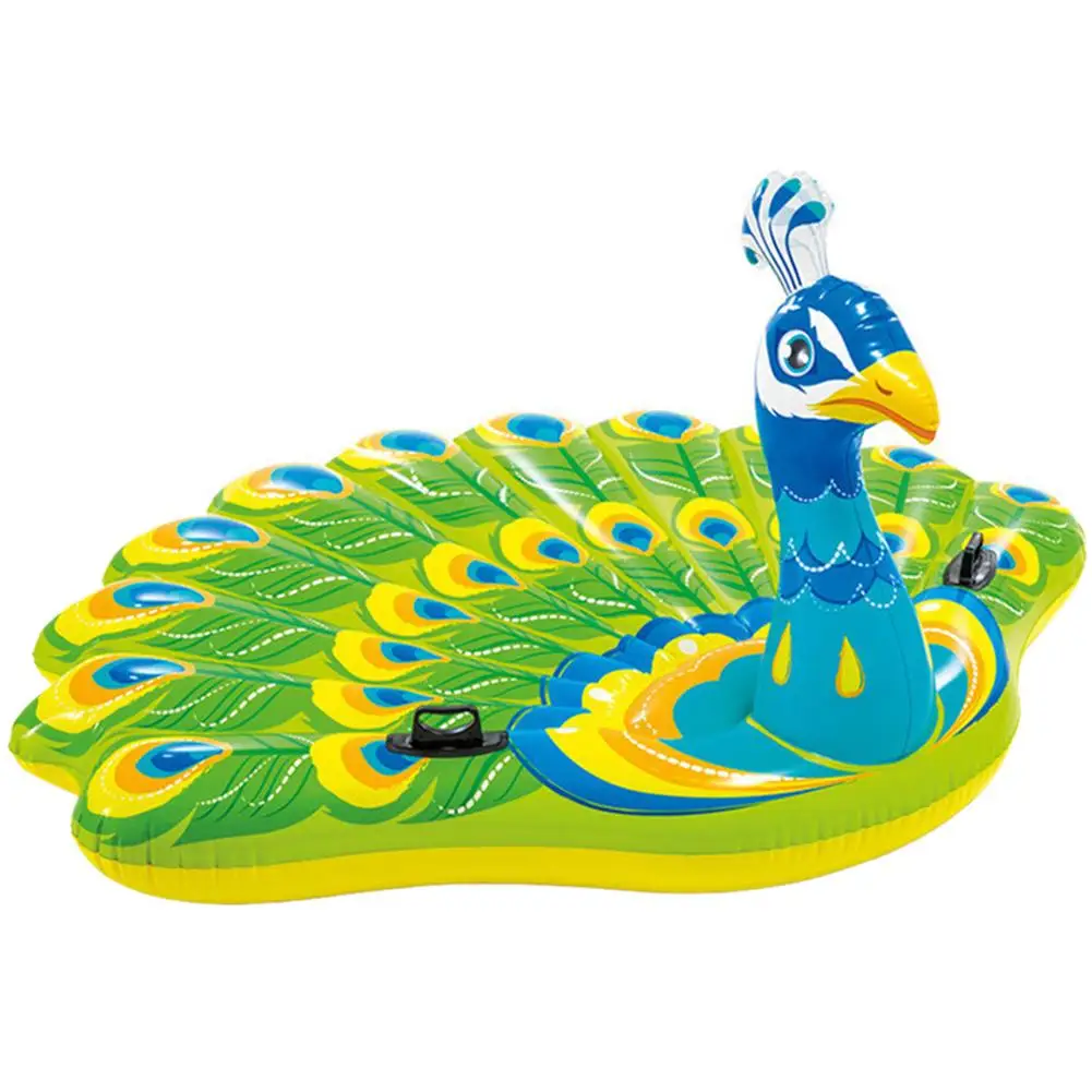 

NEW Adults Peacock Shape PVC Inflatable Safety Water Floating Cushion Mat Pad Toy