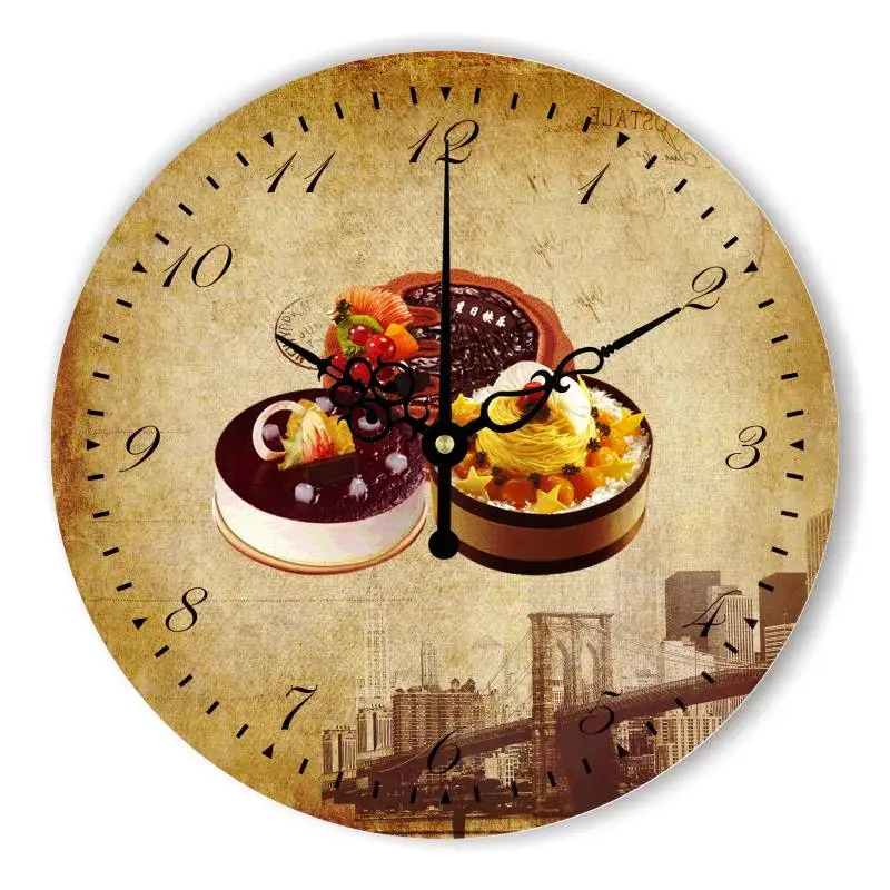 Dining Hall Wall Decoration Clocks Warranty 3 years The Cake Decorative