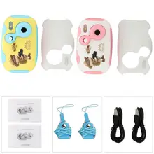 Мини цифровая камера мультфильм милые игрушки камеры со сменным чехлом и diy стикер камеры игрушки для ребенка детский образовательный подарок