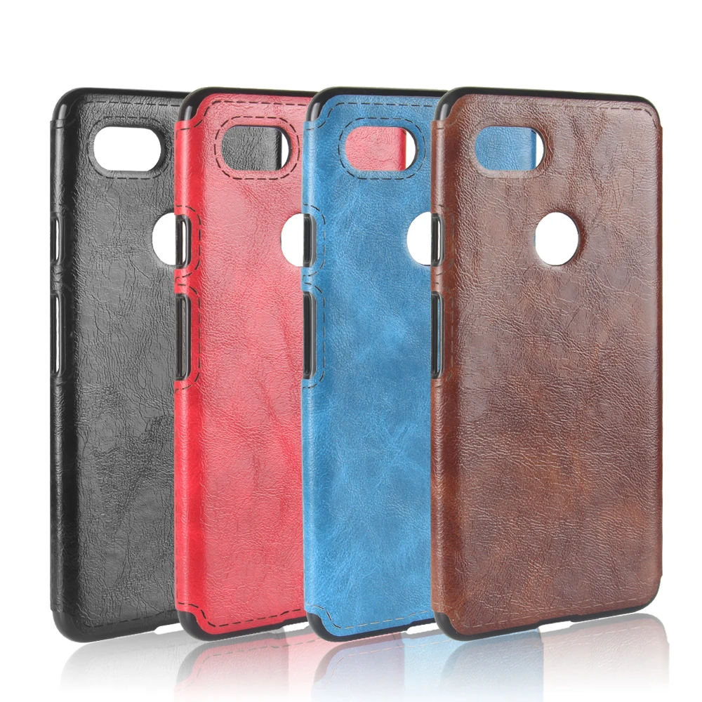 

For Google Pixel 2 Pixel2 XL Case Colored Crazy Horse TPU+PC Leather Surface Soft Back Cover Case for Google Pixel 2 Pixel2 XL