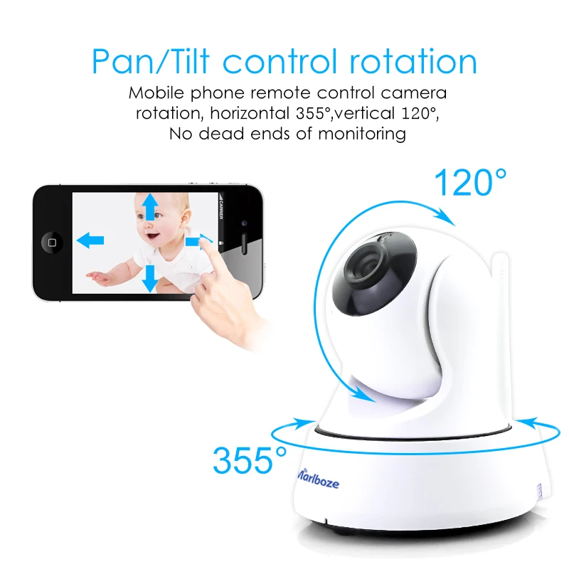  Marlboze 1080P HD Wireless Wifi IP Camera Home Security Surveillance Camera Onvif P2P IR-Cut P/T Ni - 32719563812