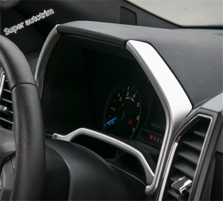 2PCS Chrome Front Pillars Audio Speaker Cover Trim For Ford F150 F-150 2015-2018