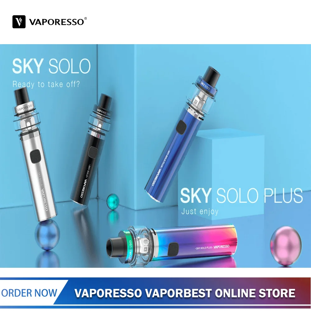 

Vaporesso Sky Solo Plus Kit Vape Pen 3000mAh Built-in Battery 8ml Tank with GT Mesh Coil For GT GT8 E Cigarette