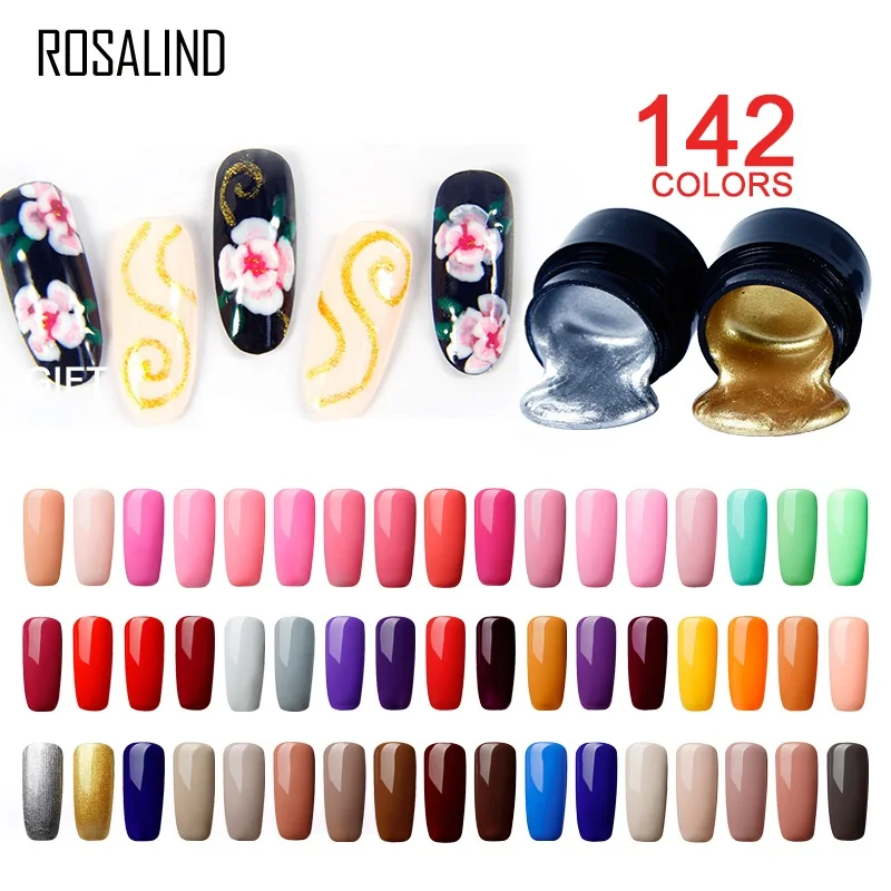 ROSALIND-Гель-лак для ногтей Полупостоянный маникюрный набор верхний слой и