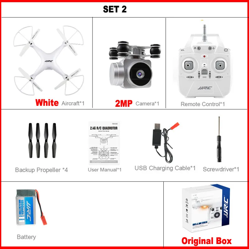 JJRC H68 Дрон с камерой удержание высоты авто возврат Безголовый режим вертолет уличный Квадрокоптер 20 минут долгое время полета - Цвет: set2