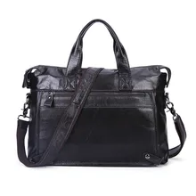 Новые Домашние тапочки из натуральной кожи, Кофе Для мужчин Портфели 14,5 дюймовый ноутбук деловая кожаная сумка Для Мужчин's Курьерские Сумки Роскошные сумки юриста GW04