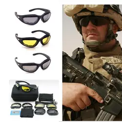 Новый Открытый поляризационные очки Буря в пустыне тактические очки мото Велоспорт ветрозащитный очки для защиты глаз UV400 4 пары линз