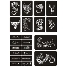 Искусство Аэрограф рисунок Краски татуировки Стикеры шаблон 10 листов хной татуировка трафаретов Красота Для женщин нога руки, ноги