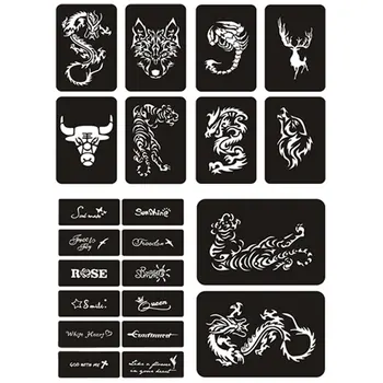 

Art Airbrush Drawing Paint Design Tattoo Sticker Template 10 Sheets Henna Tattoo Stencil Beauty Women Body Leg Hand Feet