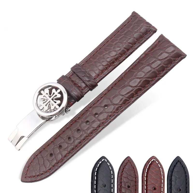 Ремешок HUXIE из крокодиловой кожи Подходит для наручных часов patek philpe мужской