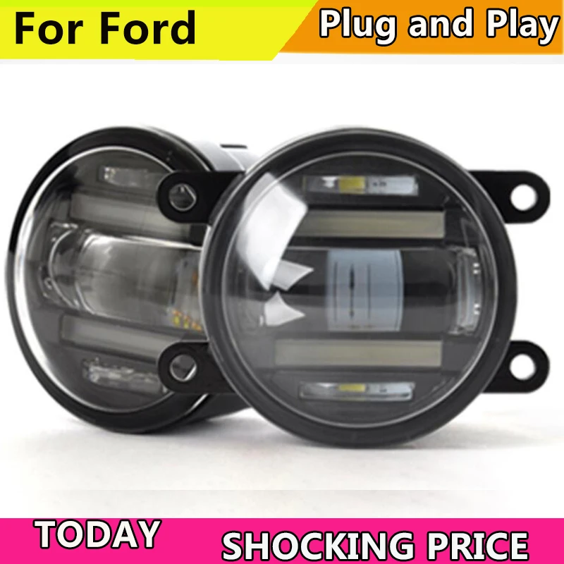 

Car Styling Fog Lamp for Ford Ranger Falcon Transit Mustang LED Fog Light LED DRL 2 function model Fog Lamp with DRL