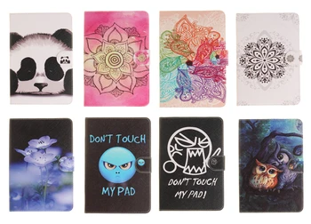 

panda Owl Cartoon Case for Samsung Galaxy Tab 3 8.0 T310 T311 PU Leather Tablet Wallet style Stand Cases with card slot 8 inch #