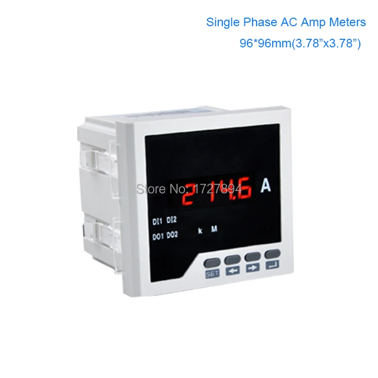 

Digital LED AC ampere meter,Panel mounting 96*96MM(3.78"*3.78")Single Phase 0-5A amperemeter ,A meter suit for electric project