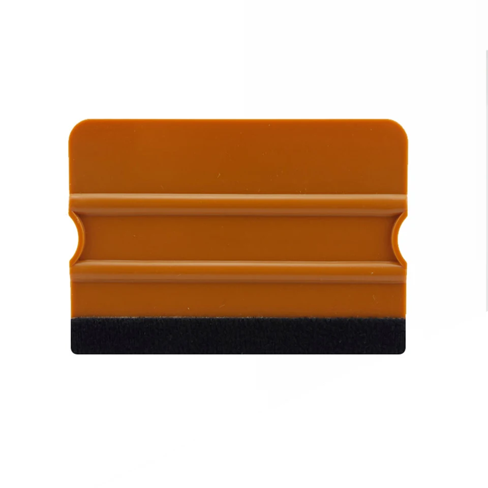 

7*10cm Firmly and durable Tinting Film Tools Felt Edge Gold Bondo squeegee Scraper with felt MX-70F