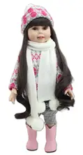 Muñeca reborn de 45 cm con gorro y bufanda