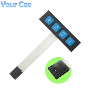 

1pcs 1x4 4 Key Matrix Membrane Switch Keypad Keyboard Control Panel SCM Extended Keyboard Super Slim for Arduino