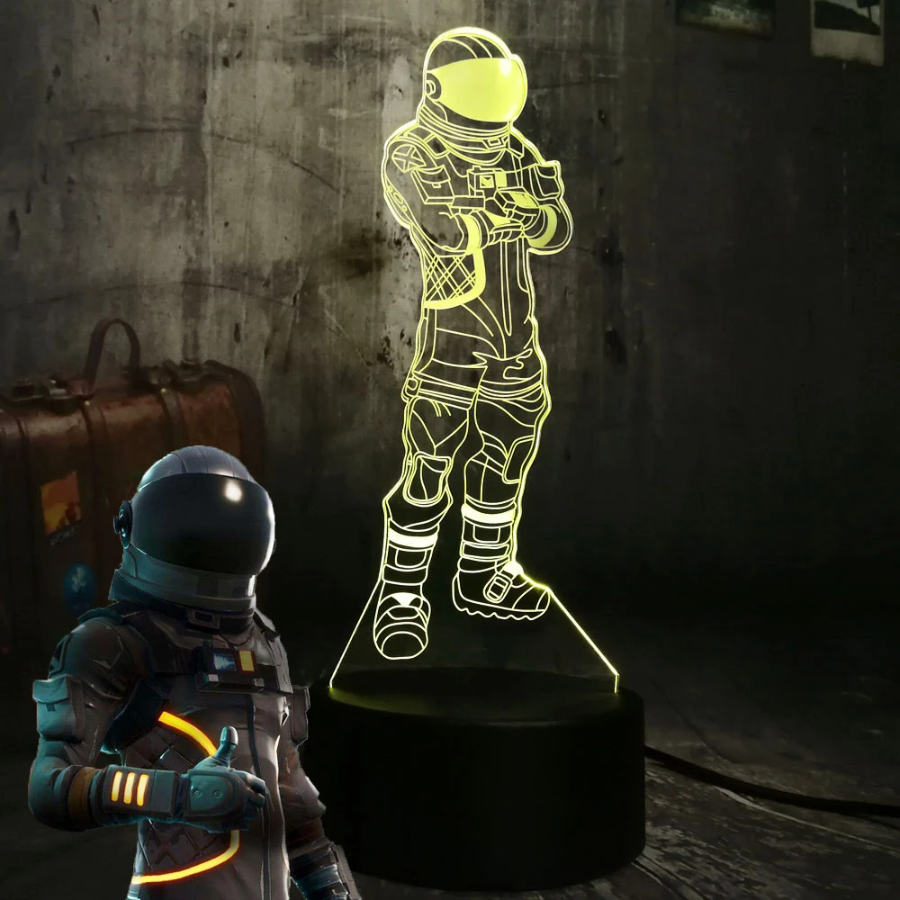 Permainan Baru PUBG TPS Keren Pertempuran Royale Gelap Voyager 3D LED Malam Lampu 7 Warna Lampu Meja Anak Anak Dekorasi Rumah Lampu Natal Lampu LED Lampu Malam AliExpress