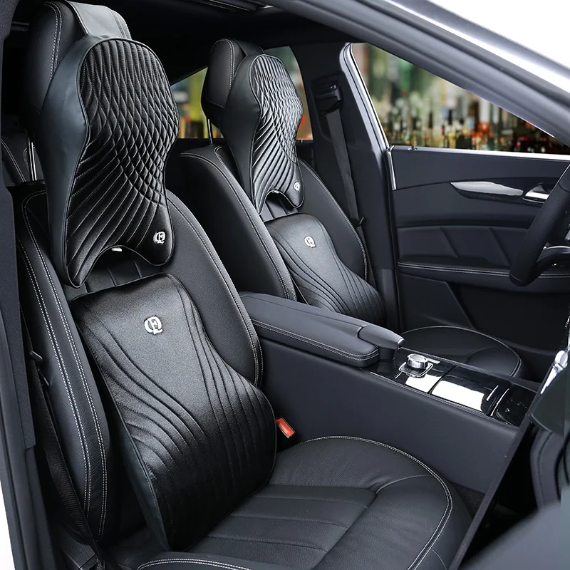 MemoryFoamCarPillowSetPremiumSeatLumbarWaistSupportBackrest