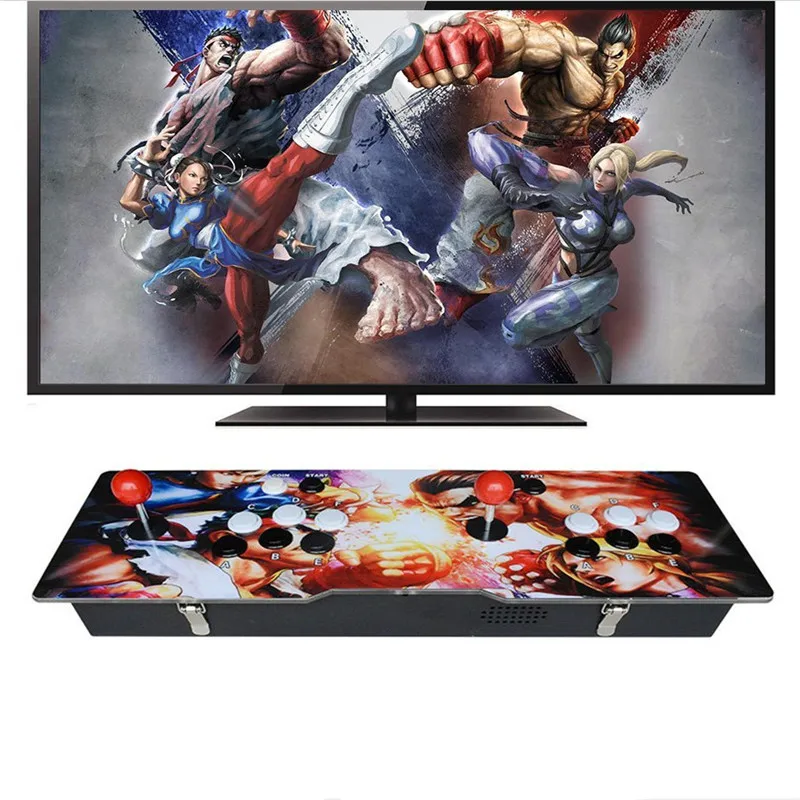 1660 games jamma arcade console acrylic board metal box joystick push