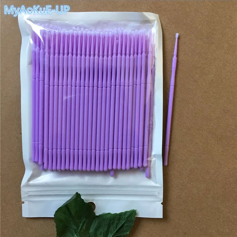 100 PCS/Pack Microbrushes for Eyelash Extension Makeup Brushes Swab Disposable Individual Applicators Mascara Eyelashes Brushes