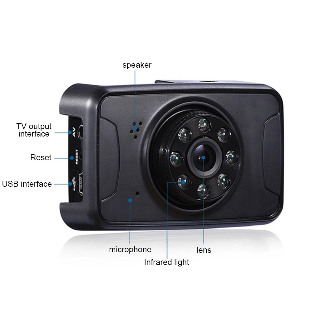 Full HD 1080 P 2 7 дюймов ЖК Экран Дисплей HDMI 120 Градусов Автомобильный dvr