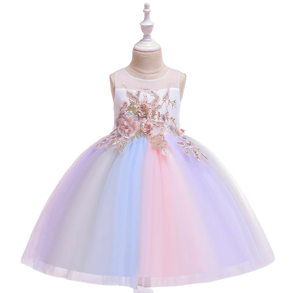 

Hot Sale A-Line Children Birthday Gowns Dresses for 3-10 Years Kids Party Gowns First Communion Dresses for Party 2019