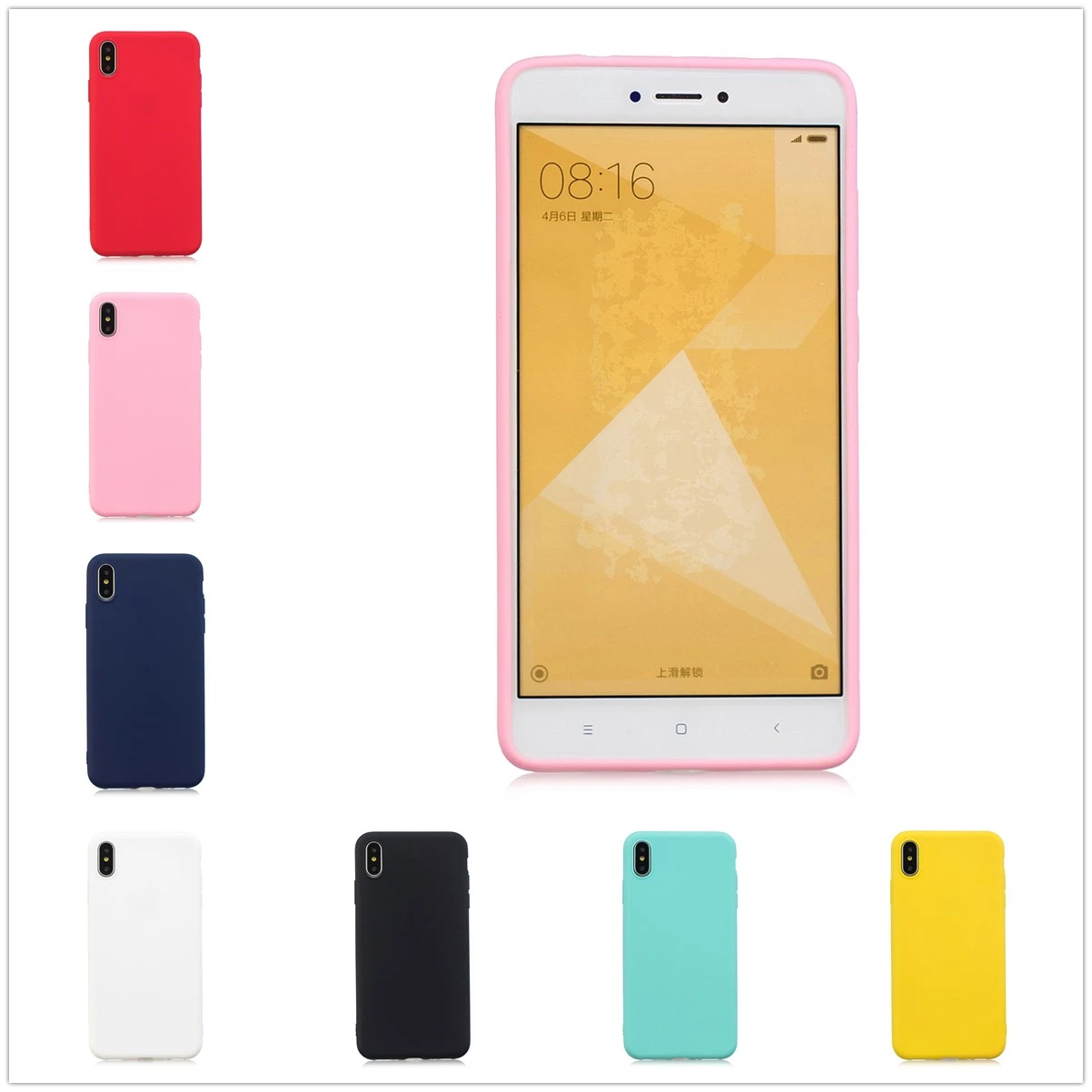 Color Case for Xiaomi Redmi Note 5 5A TPU Silicone Phone Cover 4 4X Frosted Matte Xiomi Mi A2 A1 S2 Coque |