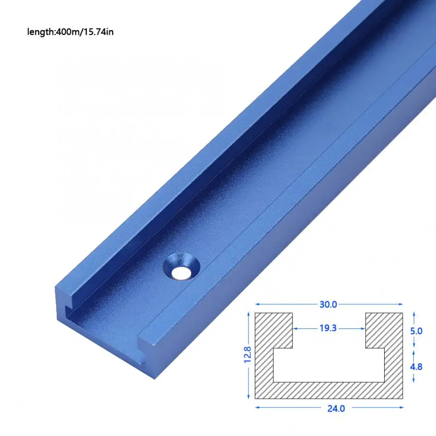 Раздвижной трек из алюминиевого сплава Т-образной дорожки Т-образной пазы торцовочный инструмент для деревообработки маршрутизатор синий механизм мебель