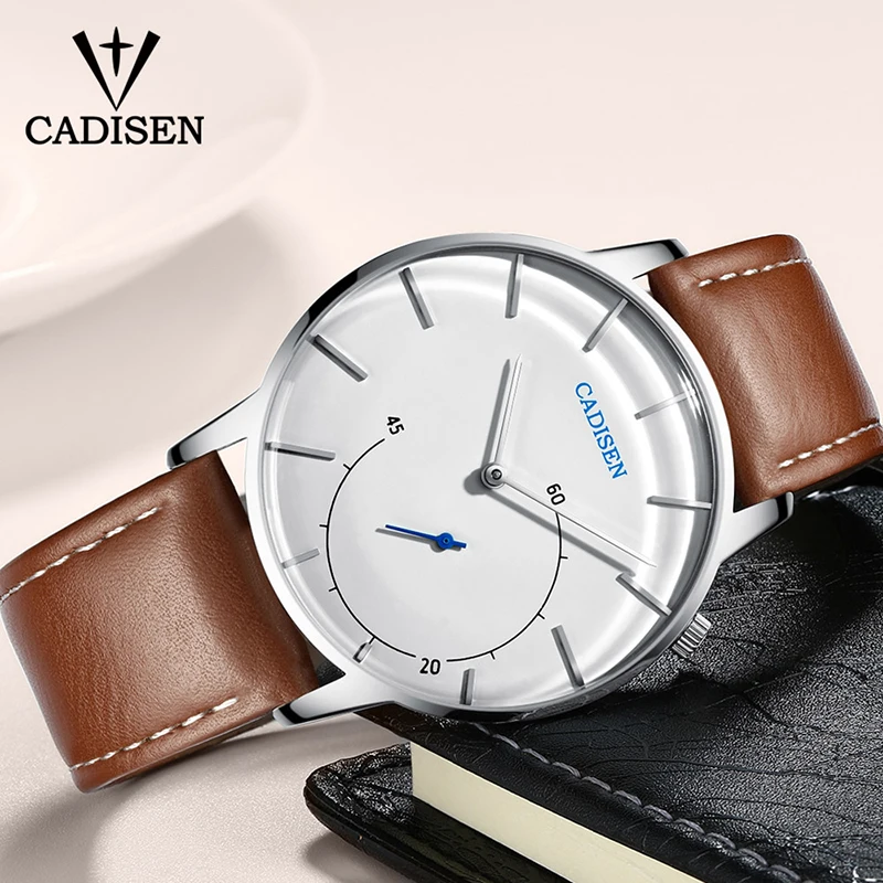 Cadisen ультра тонкие мужские часы relogio masculino повседневные Модные кварцевые