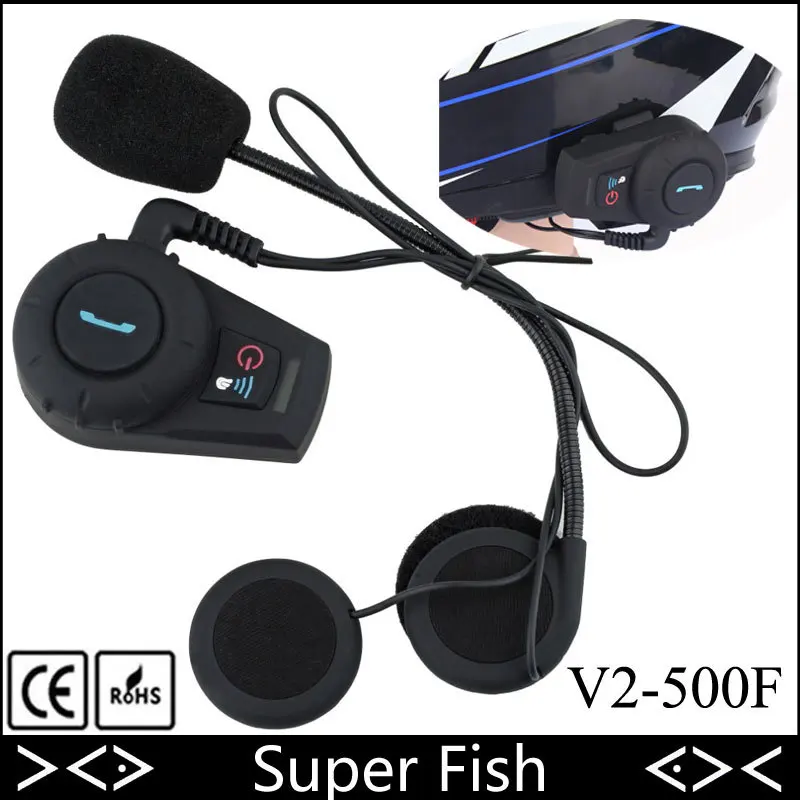 

FreedConn Helmet Intercom Helmet Headset Interphone Wireless Motorcycle Speaker Headset Bluetooth 2 Rider 500M Intercoms System