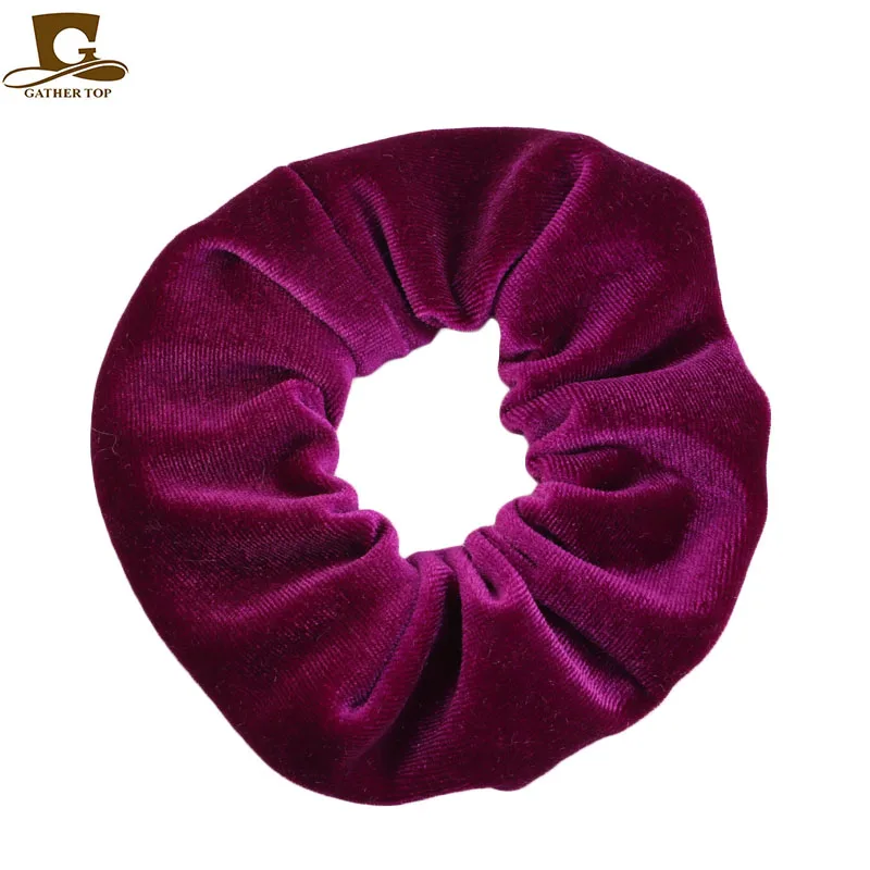 purple and red 10 шт./лот эластичный бархат кольцо-повязка для волос резинки для волос головная банда для волос хвост держатель - Цвет: purple and red