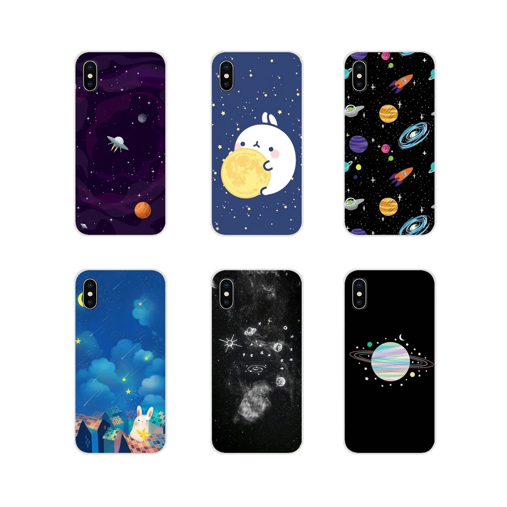 

Cartoon Glossy Moon Stars Cosmos For Xiaomi Redmi Note 6A MI8 Pro S2 A2 Lite Se MIx 1 Max 2 3 For Oneplus 3 6T Phone Case Covers