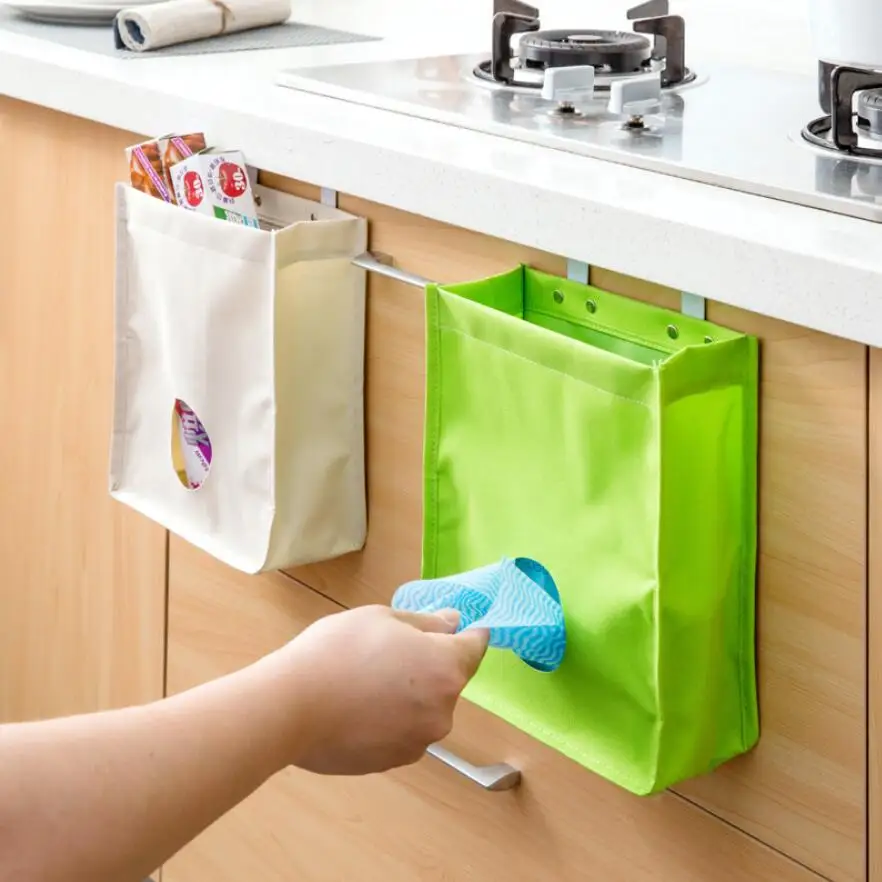 1pcs Rubbish Bags Hanging Holder Organizer Home Kitchen Garbage Storage