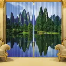 Photo Print стереоскопического 3d Шторы s Пейзаж Деревья с 3d Шторы Затенение