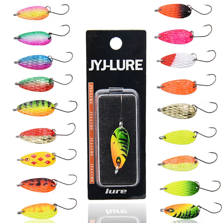 

JYJ 1pc 3g Hard metal spoon lure bait for fishing tackle freshwater ,spinner spoon bait wobblers isca pesca