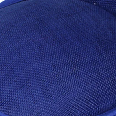 Имитация Sinamay Свадебные темно-синие вечерние Головные уборы Перья шляпки с цветами элегантные женские для девушек аксессуары для волос для события chapeau - Цвет: royal blue