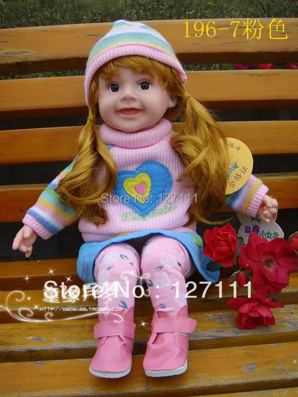 Детская кукла, умная говорящая кукла, тканевая детская милая игрушка для девочки, подарок, большой размер 50 см