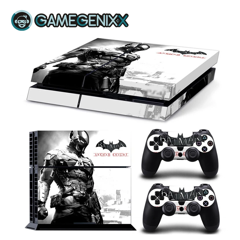 Наклейка на кожу GAMEGENIXX Виниловая наклейка для консоли PS4 и 2 контроллера-Batman Arkham