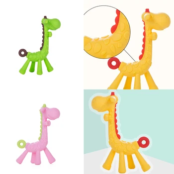 

Baby Silicone Cartoon Teether Animal Teether Molar Cute Infant Toddler Molar Stick Sore Pain Relief