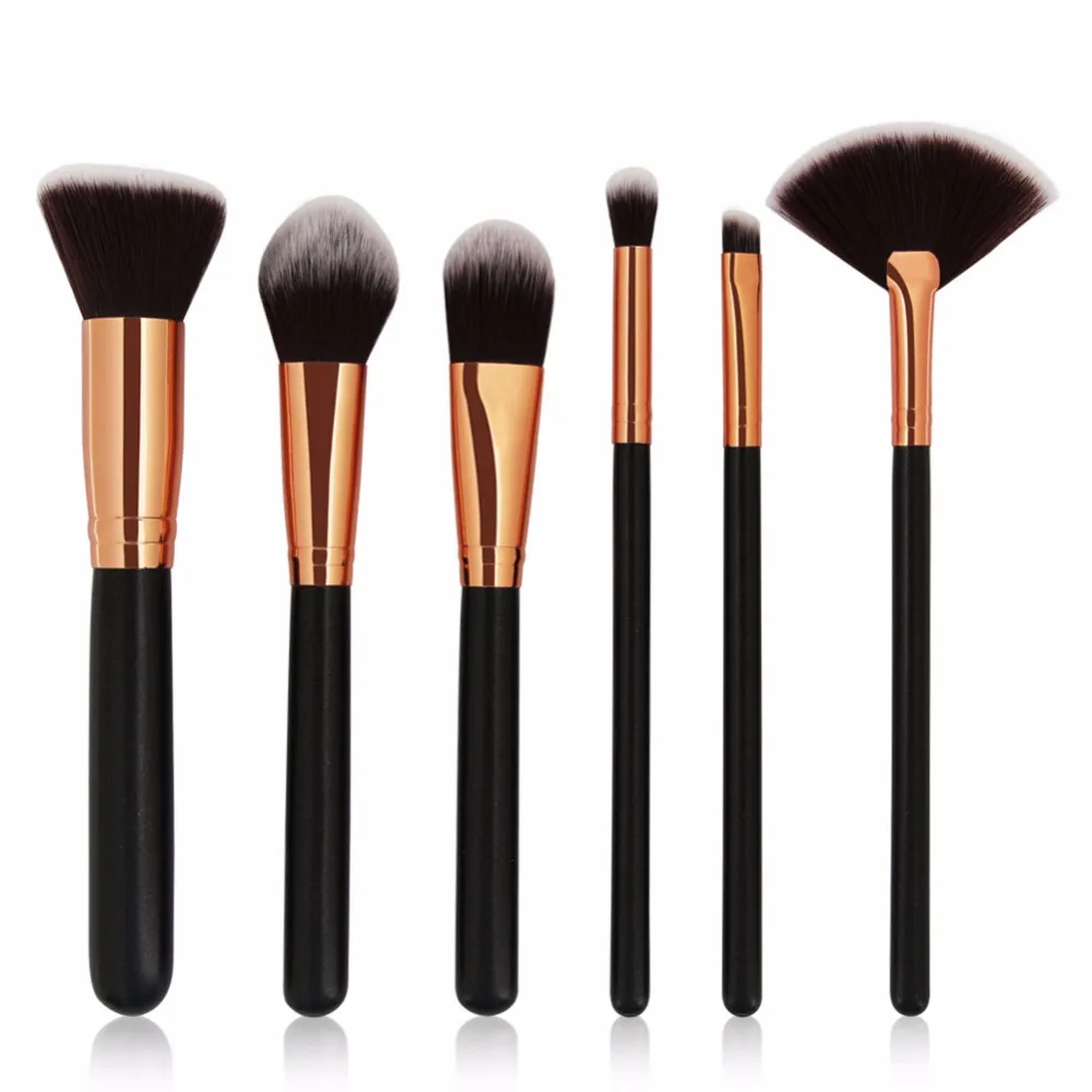 

Fashion 6pcs Makeup Brushes Set pincel maquiagem Cosmetics maquillaje Kabuki Brush Makeup Tool Powder Eyeshadow Cosmetic Set