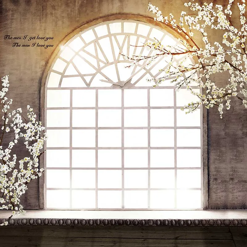 

MEHOFOTO Vinyl Photography Background French Window Flower Computer Printed Wedding Backdrops for Photo Studio CM-6628