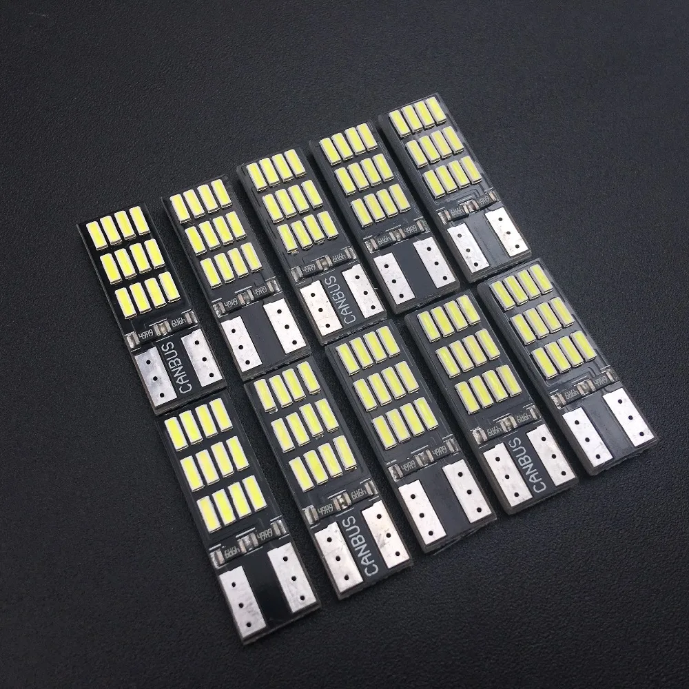 

10pcs T10 led 24smd W5W 194 led canbus 24led 4014 SMD Canbus NO ERROR 12V Car Auto Bulb Indicator Light Parking Lamp Red White