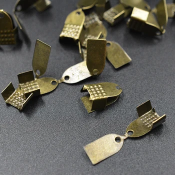 

FLTMRH 30pcs 6mm*9mmmm Metal End Caps End Clasps For Leather Cord Gold/Silver Plated Crimp Bead Connectors For DIY Jewelry M