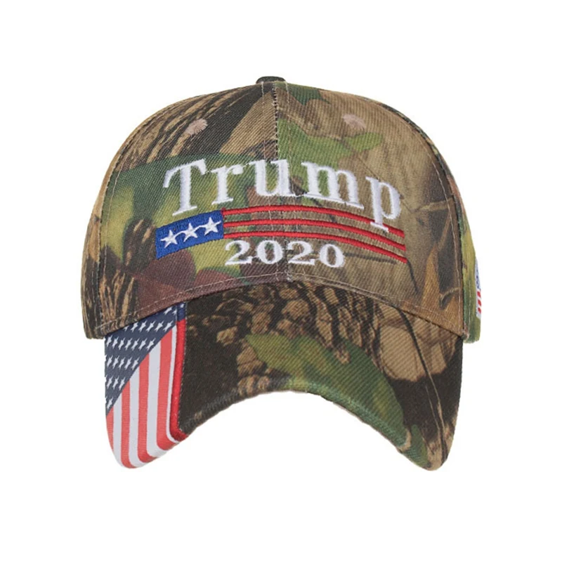 Новая бейсболка с изображением Дональда Трампа, камуфляжная бейсболка с флагом США, камуфляжная армейская Кепка с вышивкой в виде звезд и букв